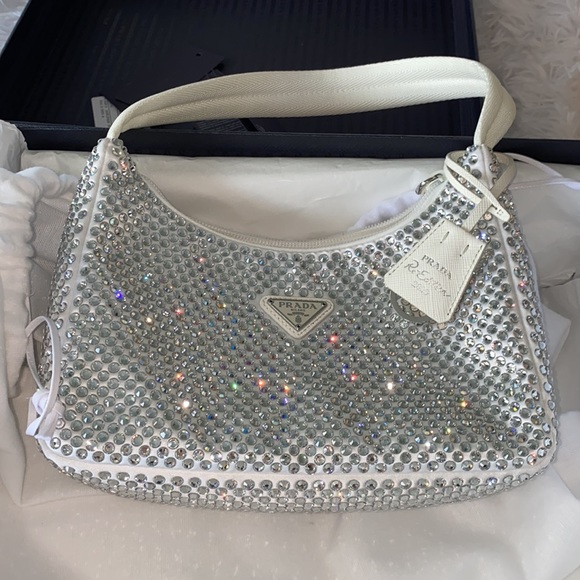 Prada crystal white rhinestone handbag brand new - Picture 5 of 9